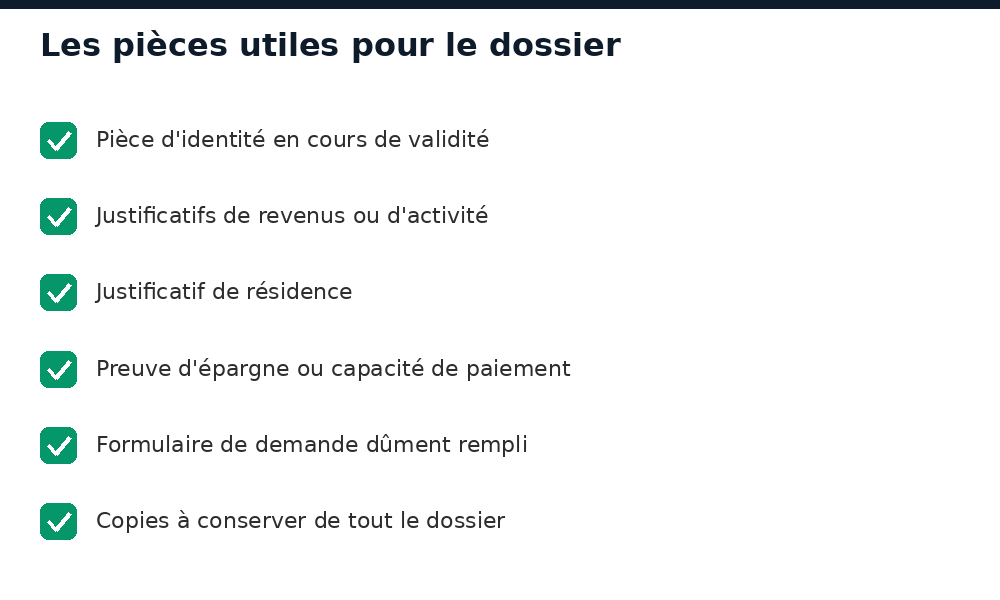 Pièces utiles pour le dossier de demande de logement social en Guinée