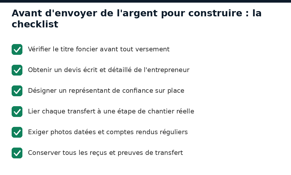 Checklist pour la diaspora guinéenne avant d'envoyer de l'argent pour construire au pays