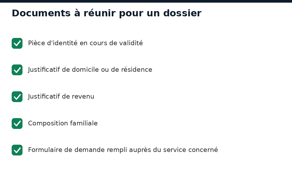 Liste des documents à réunir pour un dossier de logement social en Guinée