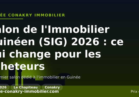 Salon de l&rsquo;Immobilier Guinéen (SIG) 2026 : ce que le premier salon dédié au secteur change pour les acheteurs