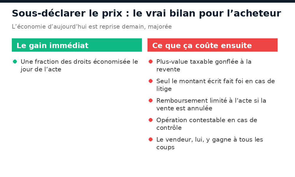 Bilan réel de la sous-déclaration du prix dans un acte de vente immobilière en Guinée