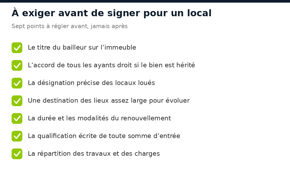 Points à vérifier avant de signer le bail d’un local commercial à Conakry