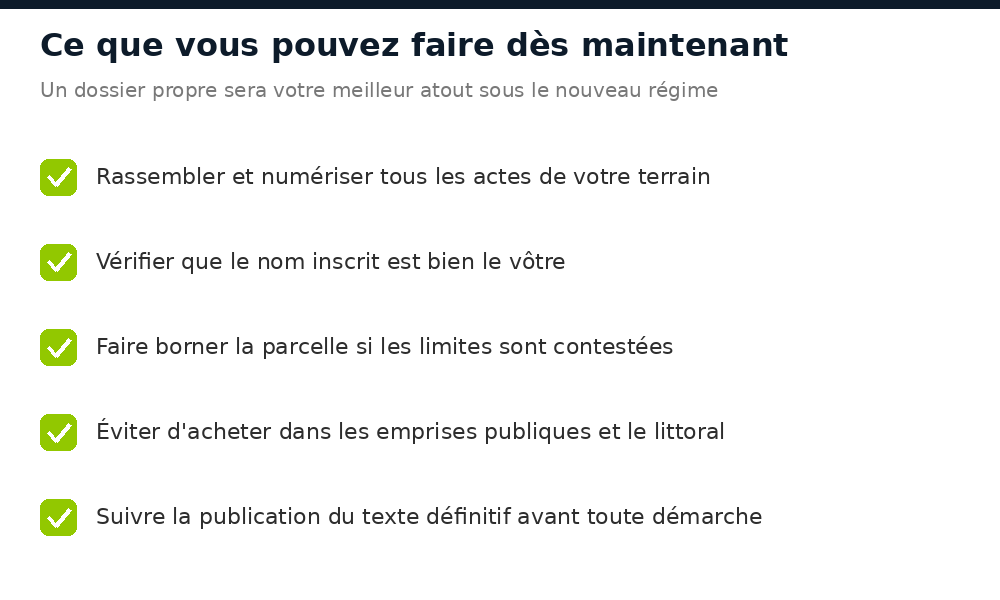 Démarches à faire dès maintenant pour sécuriser son terrain en Guinée avant la réforme